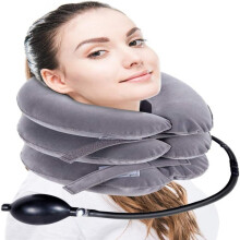 Nektractieapparaat voor de hals, ademend plantaardig fleece voor ongeëvenaard comfort, verstelbare klittenbandsluitingen voor een perfecte pasvorm,