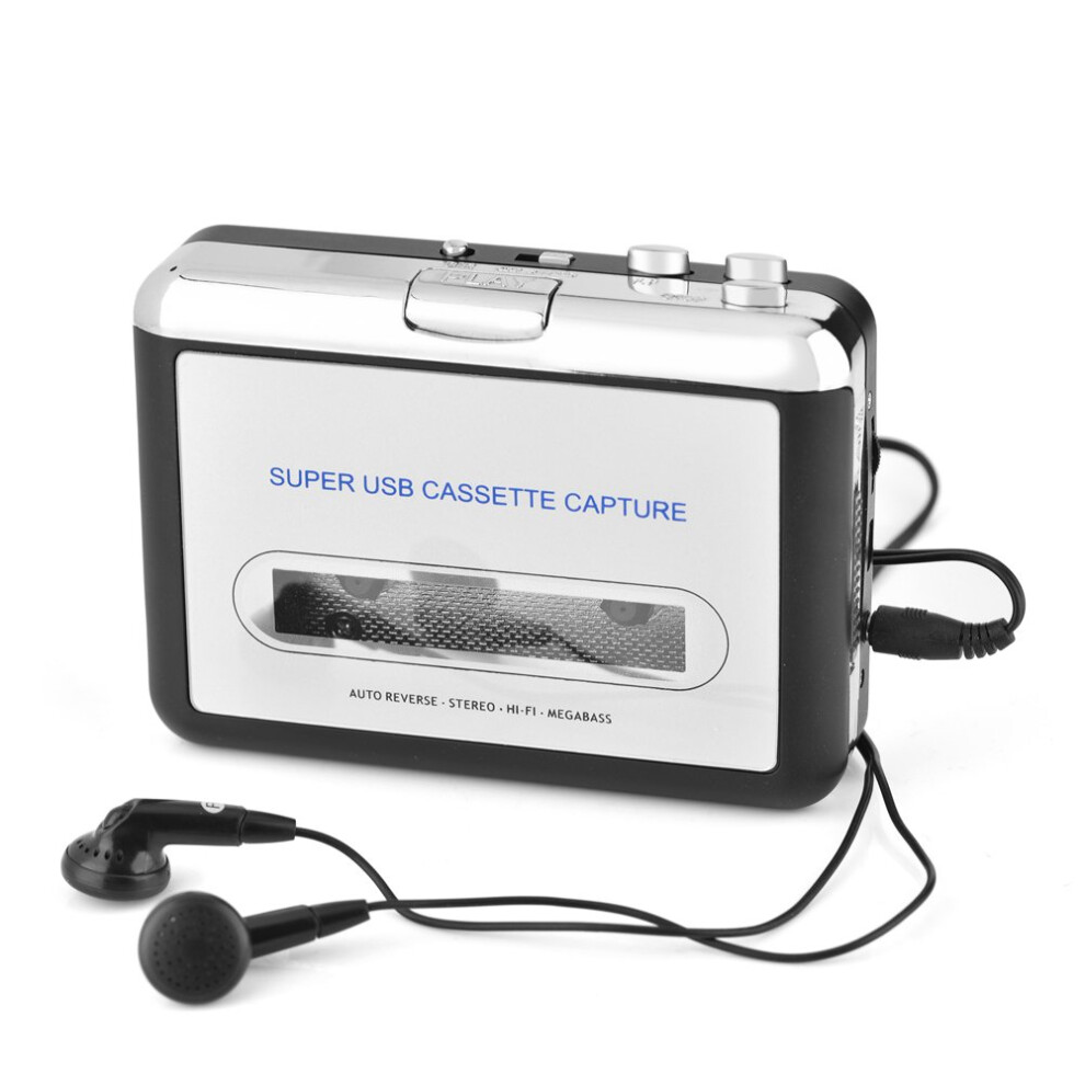 Usb Cassette Player With Mp3 Conversion, Plug And Play Tape To Digital Audio Converter With Software 9094768918531