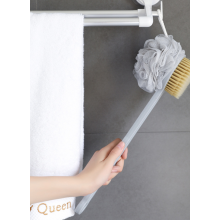 Lichaamsborstel voor heerlijke douchemomenten, gemiddelde hardheid en zachtheid voor de gevoelige huid, antislip handvat voor een veilige grip, lange