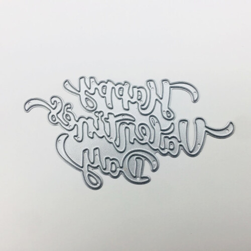 Happy Valentines Day Metal Cutting Dies Stencil-Silver 2