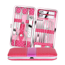 Coffret pédicure, kit manucure multifonction avec présentation cadeau unique pour les voyages et la maison (18 pièces) Idéal pour les fêtes