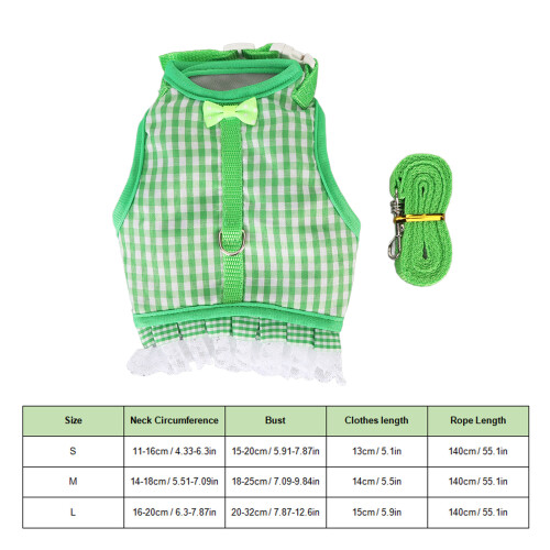 Cute Rabbit Vest Leash for Small Pets, Breathable Polyester & Nylon S 1