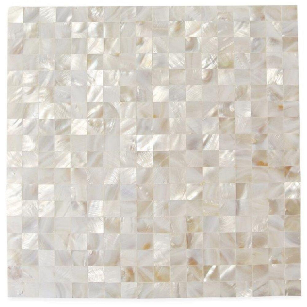 Mother Of Pearl Mosaic Tile 12X12 White Shell Glass Wall Backsplash Seamless Design 9094768918920