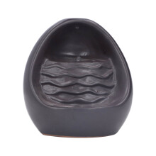Ornamento per aromaterapia, porta incenso a riflusso con sabbia viola, bruciatore di incenso in ceramica, design artigianale, meditazione, relax,