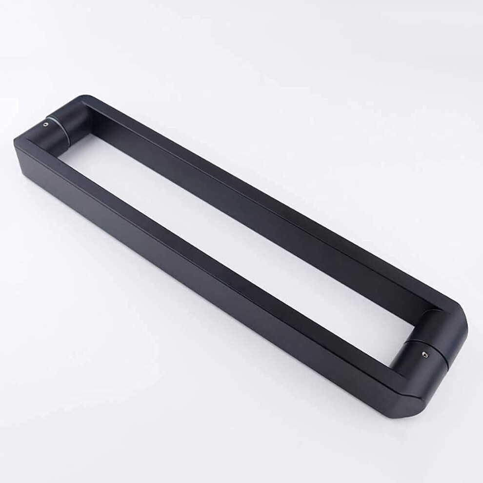 Black 304 Stainless Steel Door Pull Handle, Square Tube Glass Sliding Barn Shower Office Handle 9199774668019