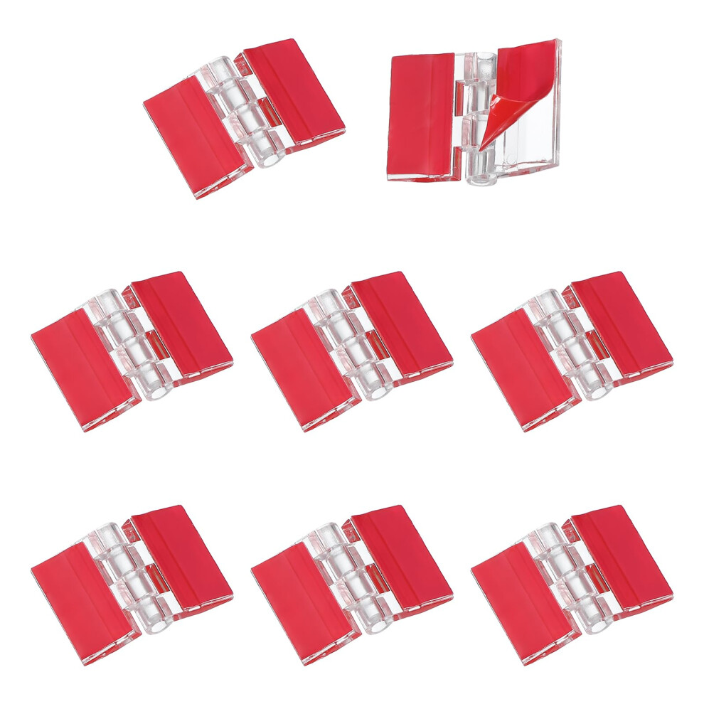 Mini Transparent Acrylic Hinges 35X25mm Selfadhesive Clear Design For Aquarium Lid And Crafts Pack Of 8 9199774668033