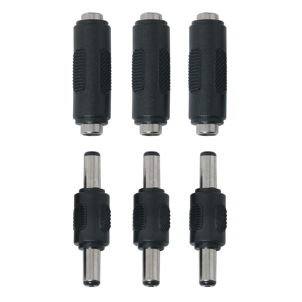 6Pcs 5.5Mm X 2.1Mm Female To Female Dc Power Connector And Male To Male Barrel Adapter For Cctv And Led Strip 9199774668170