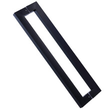 Modern Black Sliding Barn Door Pull Handle 100cm Rustproof Stainless Steel for Glass and Wood