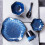 Porcelain Dinnerware Set for 4, 20Piece Elegant TwoTone Reactive Glaze, LeafShaped Edge 5