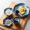 Porcelain Dinnerware Set for 4, 20Piece Elegant TwoTone Reactive Glaze, LeafShaped Edge 2