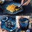 Porcelain Dinnerware Set for 4, 20Piece Elegant TwoTone Reactive Glaze, LeafShaped Edge 4