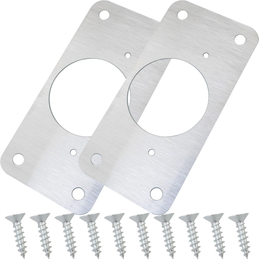 10Pcs Stainless Steel Cabinet Hinge Plate With Screws For Wardrobe And Wooden Doors 9199774668750