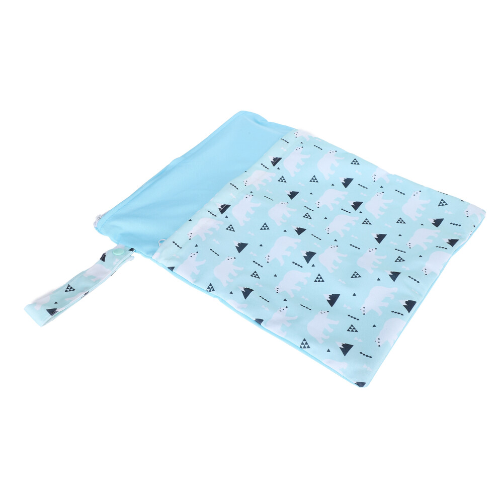 Reusable Wet Dry Bag Double Zipper Odor Contained Multi Purpose Travel Storage For Diapers Swimsuits Gym Clothes Cute Animal Pattern Easy To Clean