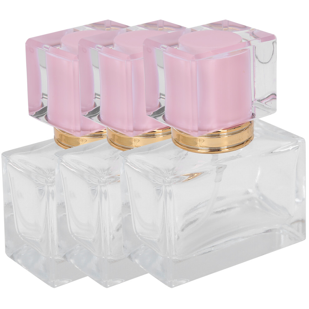 3pcs Glass Refillable Perfume Spray Bottles 30ml Pink Black Gold