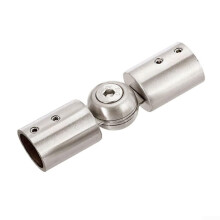 Adjustable Curtain Rod Corner Connector for Bay Windows, 90180 Stainless Steel Joint with Screws
