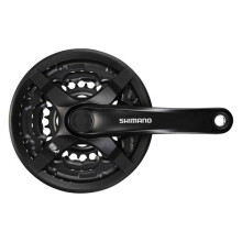 Pedivella MTB - SHIMANO - FC-TY301 - 42/34/24 denti - 6/7/8 velocità - 150 mm - MTB - Trekking - Nero - Plastica - 2021
