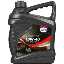Óleo de motor 4 tempos - Eurol - 10W-40 - 4 l - Parcialmente sintético - Compatível com moto