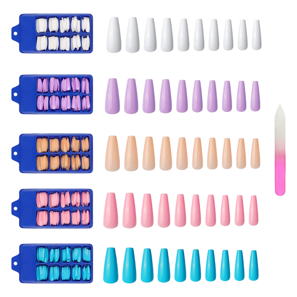 Full Cover Fake Nails, Easy Application Salon Effect Manicure Non-toxic To Body And Nails, Suitable For Most Occasions, Matte Purple Finish, Customiz