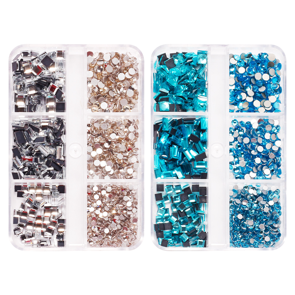 Decorative Craft Supplies Multi Faceted Sides Flat Back Gems, Glass Crystals For Wide Range Usages Including Diy Slime Making And Creative Projects