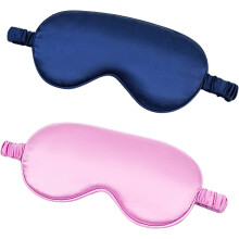 Nattlig øyemaske, hypoallergenisk søvnutstyr for sensitiv hud, essensielt for hjemreiser (mulberry silke, lettstelt) for Halloween-fester