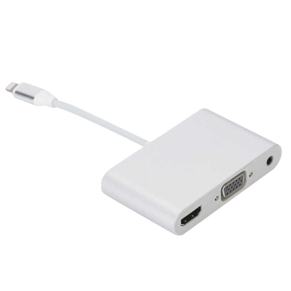 Aluminium Alloy Ios Adapter Hdmi Vga Av 103G Silver 7891379578152