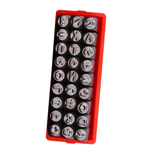 3 mm Buchstaben- und Zahlenstanzer, Metallgriff,-Stil A