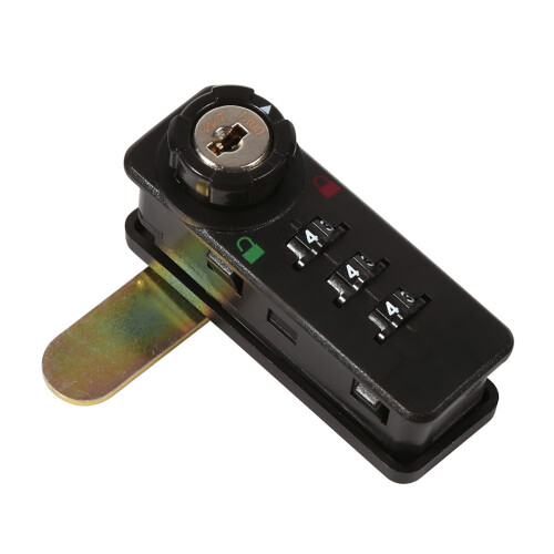 Password Entry Cam Lock for Tool Boxes, Durable Zinc Alloy Construction Ensuring Reliable Security with Emergency Key Access 1