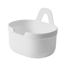 Wall Hanging Storage Basket Bottom Drainage Hole Wall Mounted Organizer With Hook White Kitchen And Bathroom
