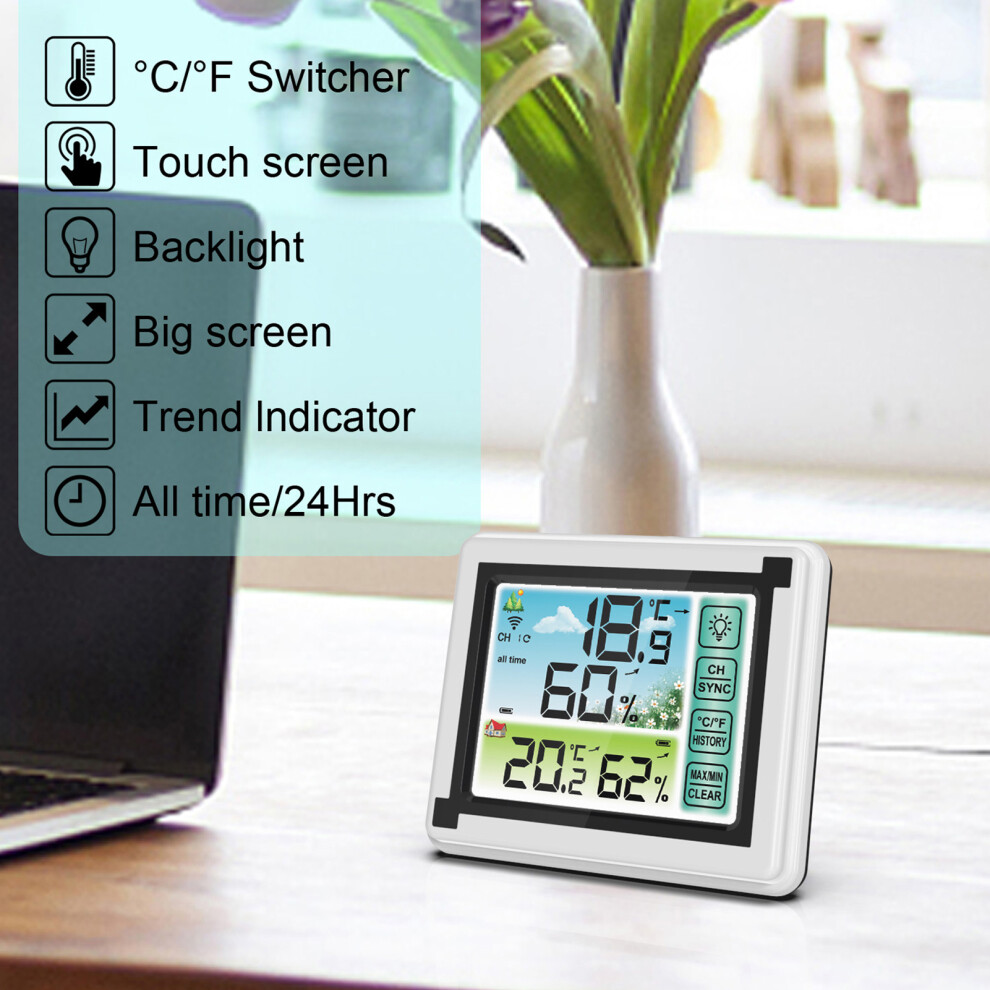 Indoor Outdoor Wireless Thermohygrometer With 3 Transmitters And Backlight 4941379578911