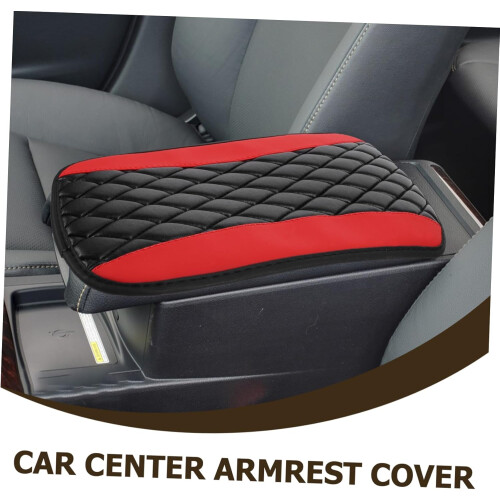 PU Leather Car Armrest Cover Universal Center Console Protector Easy Install Smooth Touch 2