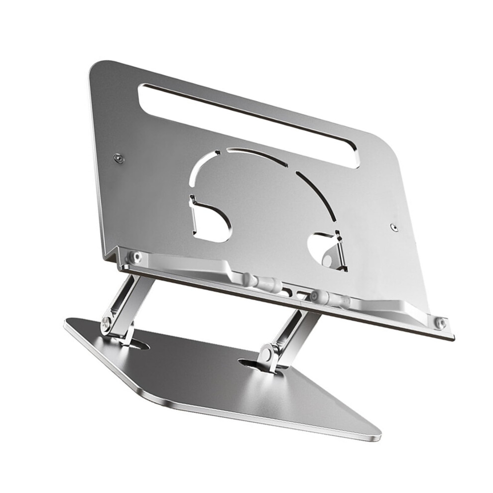 Aluminum Desktop Laptop Stand Adjustable Ergonomic Foldable Risers For 1017 Inches Notebooks Portable Silver 9187378922217