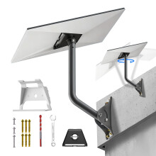 Mount Kit for Starlink Gen 3 with 18 Inch Wall and Roof Pipe Mount, 360 Rotation Dish and Router Holder