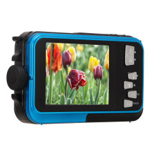 Underwater Camera for Snorkeling and Diving, Waterproof 48MP 2.7K Dual Screen with Long Battery Life