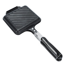 Sandwich Maker Pan with Non Stick Surface and Ergonomic Handle for Gas and Induction Stove Use