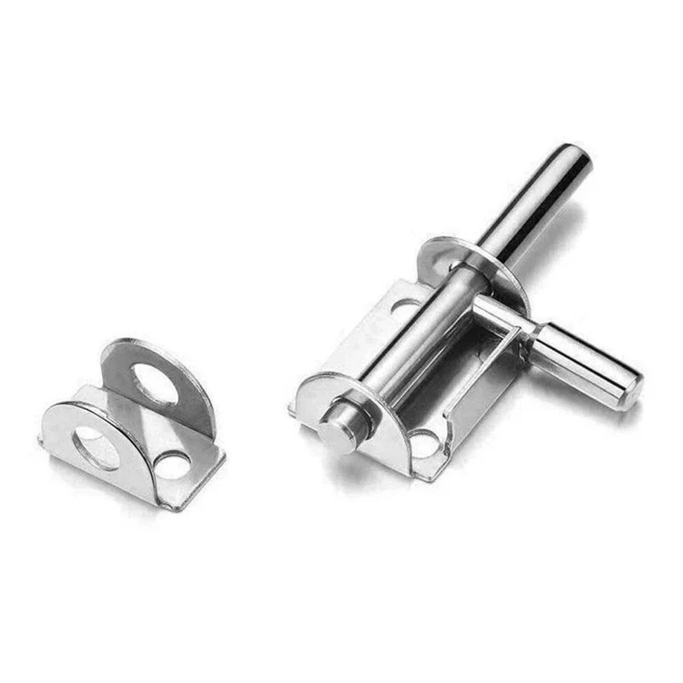 4Pcs Stainless Steel Door Latch With Screws, Automatic Selflocking Sliding Bolt For Outdoor Gate 9094768922361