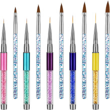 Optimális Eredmények Körömdíszítő Ecsetek, 10 db Precíziósan Kidolgozott Eszközök UV Zselés Festéshez és Akril Manikűrhöz Halloween