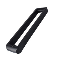 Black Stainless Steel Glass Door Handle, Matt Black Sliding Pull for Shower or Barn Door 940mm