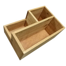 Élégant organisateur de rangement en bois, parfait pour vos besoins d'organisation de maquillage, assurant des solutions de rangement compactes et