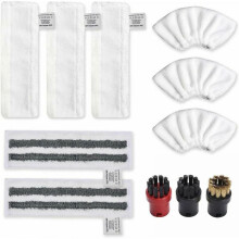 Accessoires multi-surfaces pour nettoyeur vapeur, chiffons en microfibre réutilisables et lavables pour un nettoyage facile et rapide, conception