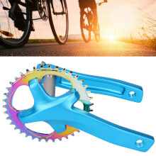 ZK-22 Aluminium Alloy 38T Bike Crankset 170mm Blue for Disc Hub
