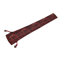35cm Red Tai Chi Fan Case for Martial Arts Protective Travel Carrying Bag