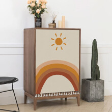 Cupboard Short Curtain Kitchen Cupboard Door NoDrill With Hook And Loop W90xH90cm Under Sink Bookcase Day And Month 4