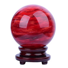 Large Red Crystal Quartz Ball 260mm with Stand for Feng Shui Meditation and Chakra Balancing