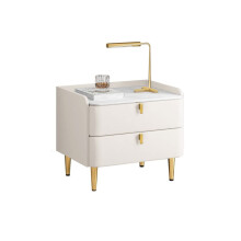 Wooden Bedside Table with Storage Drawer, Modern Nightstand for Bedroom and Living Room
