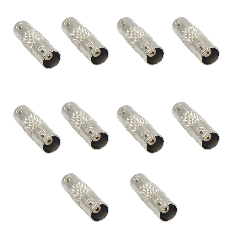 10 Pack Bnc Female To Female Coupler Adapter For Cctv Camera And Surveillance Dvr Setup 9187378923559