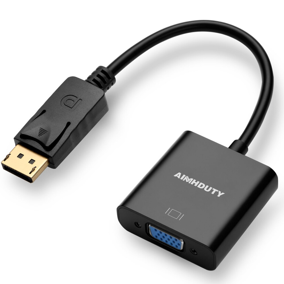 Displayport To Vga Adapter 1080P Plated Dp To Vga Converter For Laptop Pc Monitor Projector Gold 9199774672771