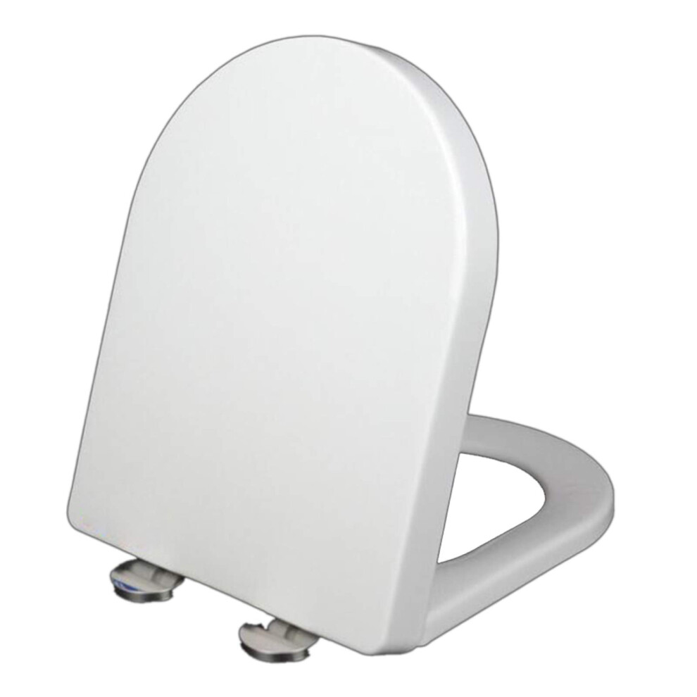 White Toilet Seat Quiet Seat With Quickrelease Hinges Tight Bumpers Easy To Clean 9187378923719