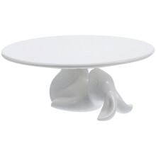 Ceramic Bunny Cake Stand with Elegant Design for Cupcakes Pastries Tea Parties and Home Decor
