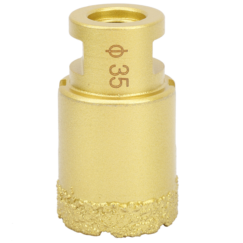 Diamond Hole Saw Brazing Drill Bit 35Mm For Marble & Concrete, Golden 9331379587887
