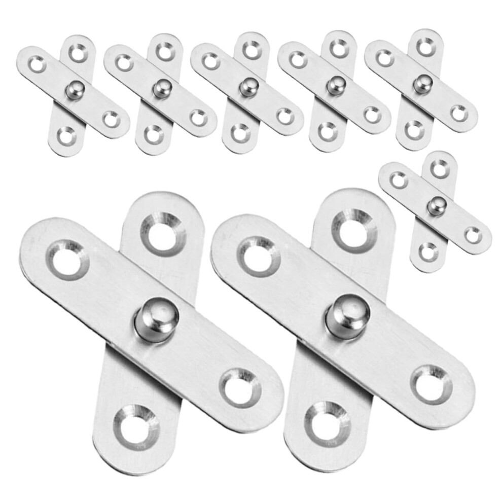 12Pcs Concealed Cabinet Hinges Hidden Stainless Steel Dual Pivot Design Rust Resistant Smooth Rotation 9094768924549